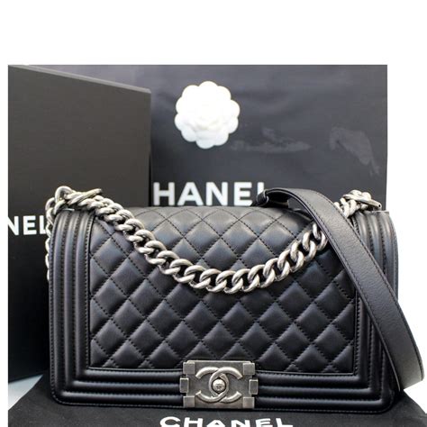 chanel calfskin quilted medium boy flap camel|Chanel lambskin bag.